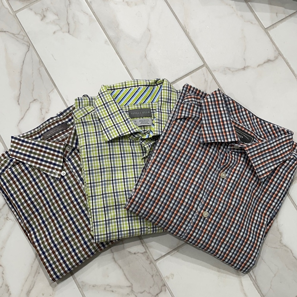 Men’s long sleeve button down shirts bundle XL